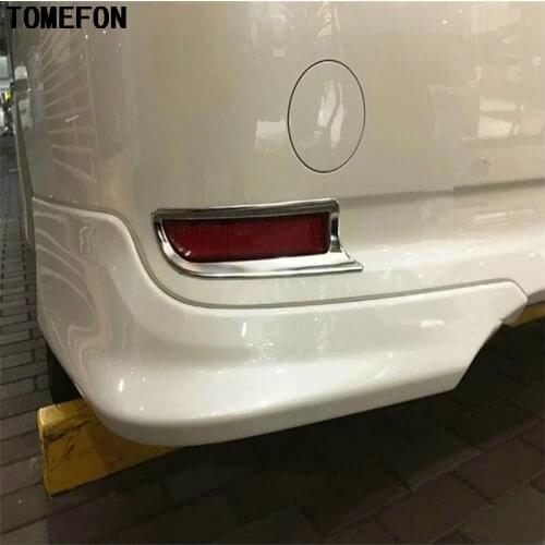 TOMEFON ABS Chrome Rear Fog Light Cover Trim Frame Auto Exterior Accessoriess 2PCS For Toyota Estima Previa Tarago 2016