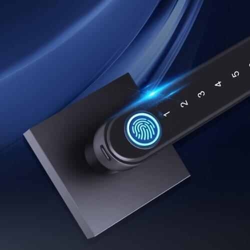Smart Biometric Fingerprint Password Door Locks Household Handle Lock Electronic Door Locks Smart TTLock App Control Door Lock