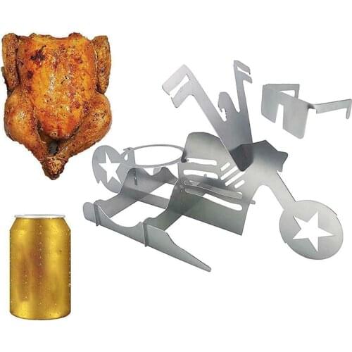 Funny Motorcycle Model Barbecue Chicken Stand Portable Home Oven BBQ Grill Rack Beer Can Chicken Roast Holder Kitchen Tools