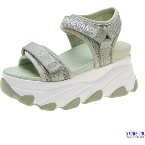 Women 2020 Summer Adjustable Chunky High Heels Female Wedges Shoes For Women Sandalia Feminina