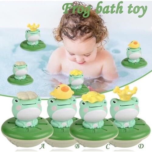 1pc Summer Childrens Bathing Toy With 4 Modes Kawaii Cute Frogs Water Spray Sprinkler Fun Shower Swimming Gift For Baby Kids