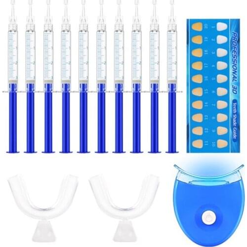 10Sets(100pcs) Teeth Whitening Kit 44% Peroxide Dental Whitening System Oral Gel Kit Tooth Whitener Protection Dropshipping