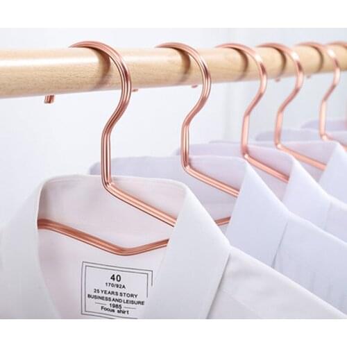 42cm 10 pcs/lot Household Closet Organizer Non-slip Seampless Coat Hanger Metal Suits Support Aluminium Alloy Bold Clothes Hange