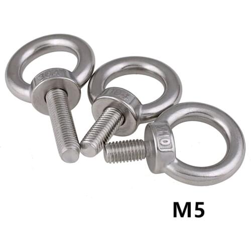 10pcs M5 Lifting Eye Bolts 304 stainless steel Lifting Ring Screws Eye Bolt