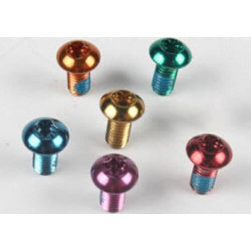 12Pcs M5x10mm Mountain Bike Bicycle Disc Brake Rotor Steel T25 Torx Bolts Colorful Disc Screws For Mountain Bike