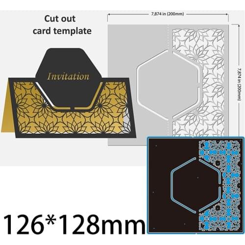 126*128mm Invitation Card Half Hollow Snowflake Metal cutting Dies Craft Embossing Scrapbooking paper craft Greeting Card