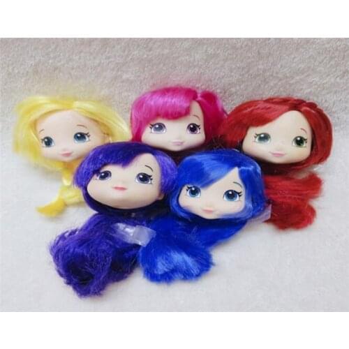 2pcs/lot Vintage Retro Strawberry Doll Head Rare Baby Doll Part DIY Toy Birthday Gift Collection