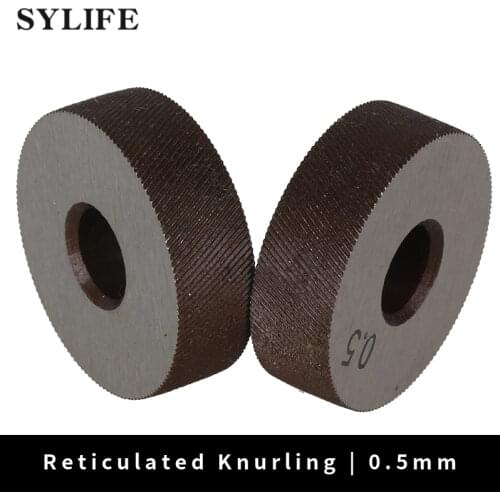 2pcs Metal Knurling Tool Diagonal Wheel Linear Knurl 0.5mm Pitch 8 x 26mm