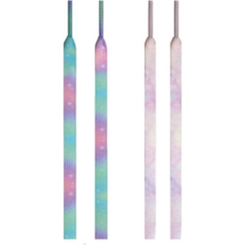 2021 New 1Pair Colorful Tie-dye Gradient Laces Shoelaces Flat Shoe Laces Canvas Leisure Fabric Shoelace Unisex Shoe Lace
