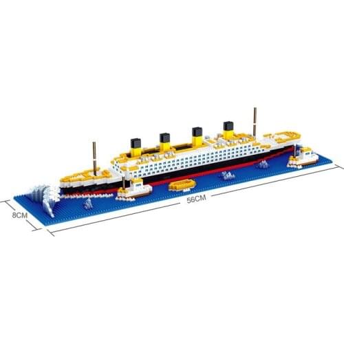 2300 Pcs Mini Blocks Titanic Building Bricks Model Big Size 60cm Figures Educational Toys Boat Juguetes Girls Gifts for Kids