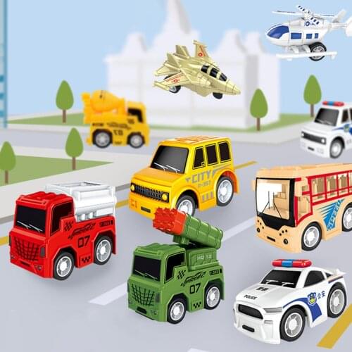 8Pcs/Set Mini Simulation High-speed Inertia Car Engineering Vehicle Toy Kid Gift