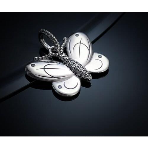 Authentic 925 Sterling Silver Charm New Butterfly Innovative Flying Pendant Fit Pandora Women Bracelet & Necklace Diy Jewelry