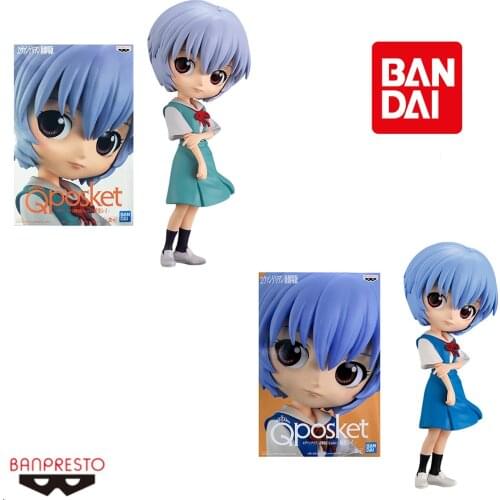 Bandai Qposket NEON GENESIS EVANGELION EVA Asuka Langley Soryu Ayanami Rei Action PVC Anime Figure Model Collection Toys