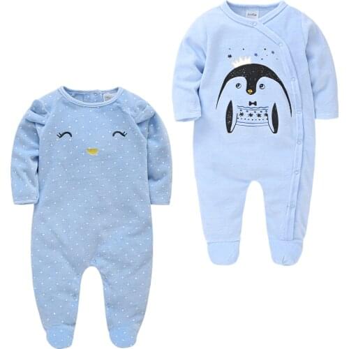 Baby Pijamas Unisex Pyjama Set 2021 Newborn Baby Girl Sleepsuit Cartoon Warm Winter Infant Pajamas Toddler Pijamas De Bebe