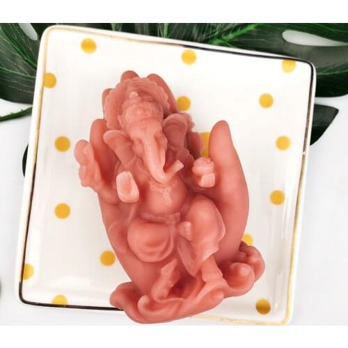 Buddha Design Elephant Shape Artistic Silicone Candle Mold 3D Mould Handmade Aroma Wax Resin Gypsum DIY Decorating Craft Tools