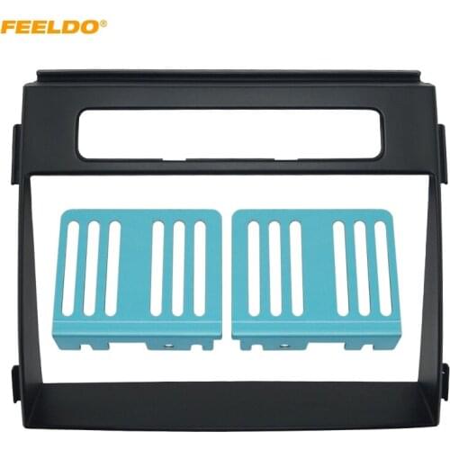 FEELDO 2DIN Car CD/DVD Radio Fascia Plate Panel Frame for KIA Soul Panel Dashboard Installation Trim Mount Kit #HQ5172