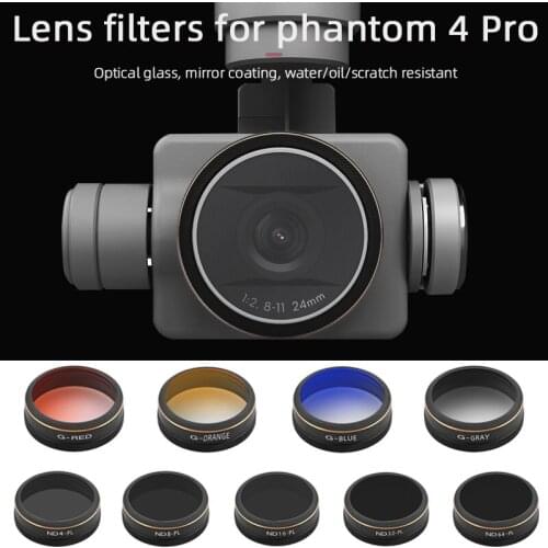 ND 4 8 16 32 64 PL Lens Filter for DJI Phantom 4 Pro Red Blue Gray Filters Kit for Phantom 4P Drone Gimbal Camera Accessories