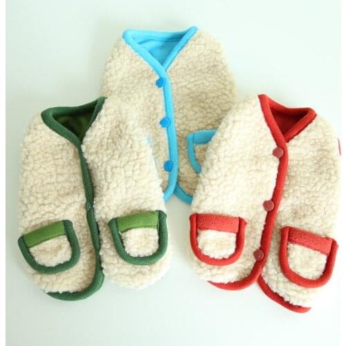 Berber Fleece Dog Vest Coat Puppy Outfit Garment Winter Warm Dog Clothes Pet Clothing Cat Yorkies Bichon Pomeranian Costume 2021