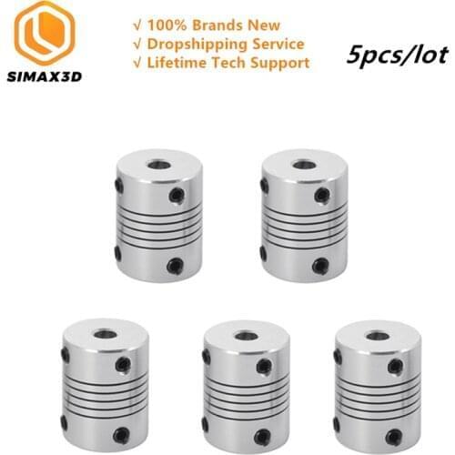SIMAX3D 3d printer kit Aluminium flexible coupling CNC Motor Jaw Shaft Coupler 5mm To 8mm for ender 3,ender3 pro part hotend MK8