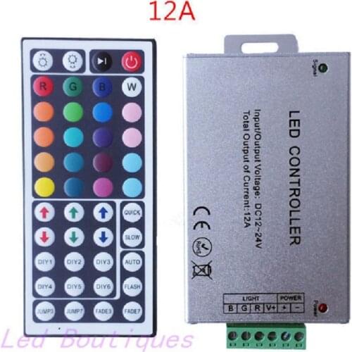 24key 12A 144W RGB LED Controller 44KEY 24A 288W Strip Controller with IR remote DC 12V for smd 5050 2835 led strip light tape