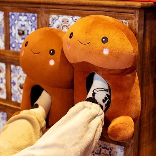 Creative Cute Penis Plush Toys Indoor Warm Winter Adult Stuffed Cartoon Lovely Shoes for Children Kids Girls Gift