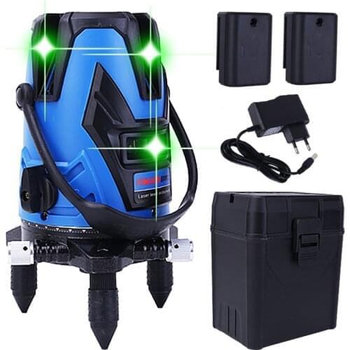 Red Light 5 Lines Laser Level,360 degree rotary laser level self leveling