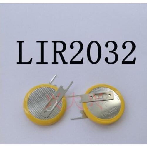 20PCS LIR2032 V weldin Rechargeable Lithium Battery 3.6V Coin Cell Replaces CR2032 Lithium