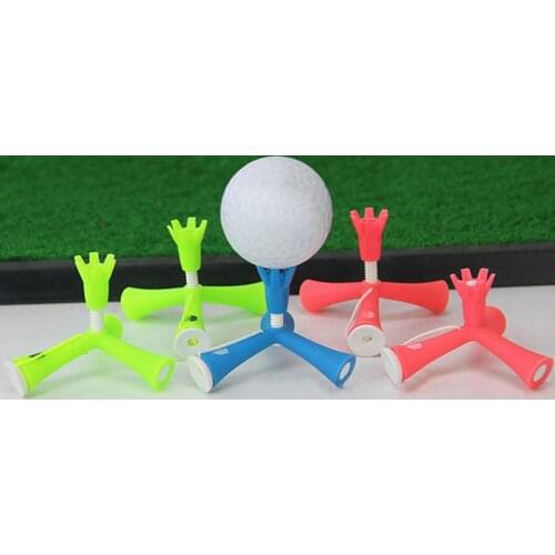 Golf tack Soft Glue triangle fork ball tack Portable Golf Tee Adjustable ABS Anti-flying Tripod Golf Tee for Golf Training