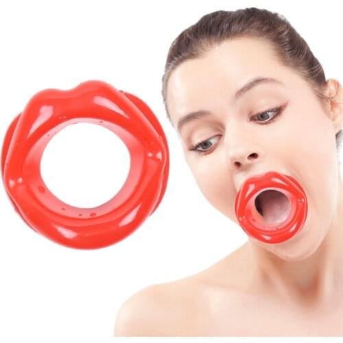 Soft Silicone Mouth Gag Ball Slave BDSM Bondage Restraints Oral Sex Ball Lip Gag in Mouth Adult Games Sex Toys for Women Men