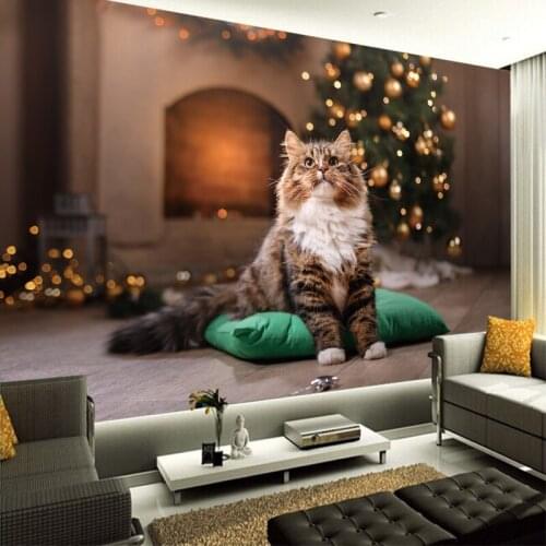 Custom Photo Wallpaper Walls Roll Cute Cat Murals Modern Simple Living Room Bedroom Wall Papers Home Decor Painting