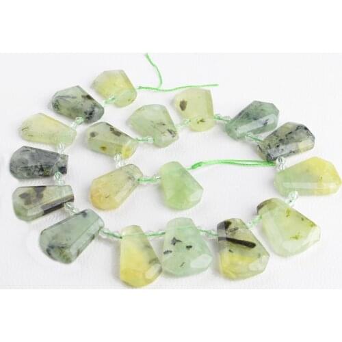 Natural 17x22-25x35mm Top-drilled Nugget Green Fancy Gems Stone Beads 15'' Strands Jewelry Making DIY