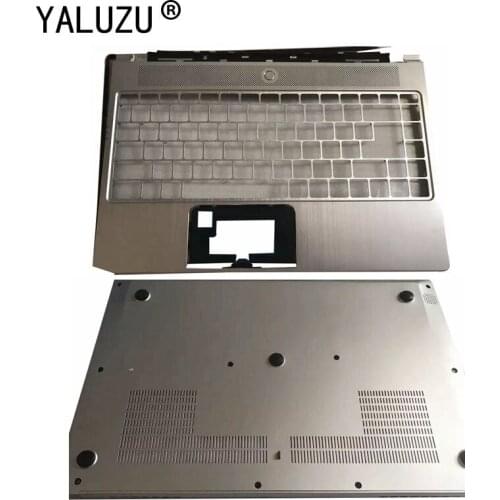 YALUZU Laptop Bottom Base Cover&Palmrest upper cover for MSI Prestige PS42 MS-14B1 Silver