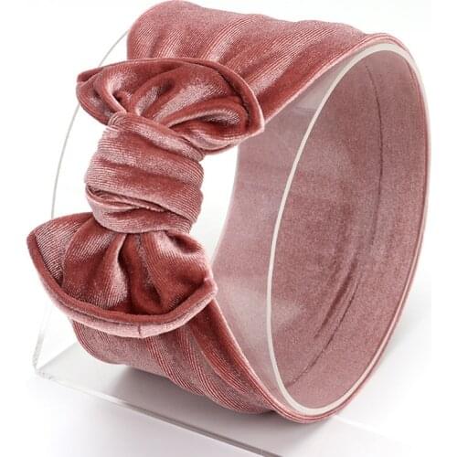 New Velvet Baby Headband Turban Big Bowknot Baby Girl Headband For Newborn Bow Hair Band Children Kid Head Wrap Hair Accessories