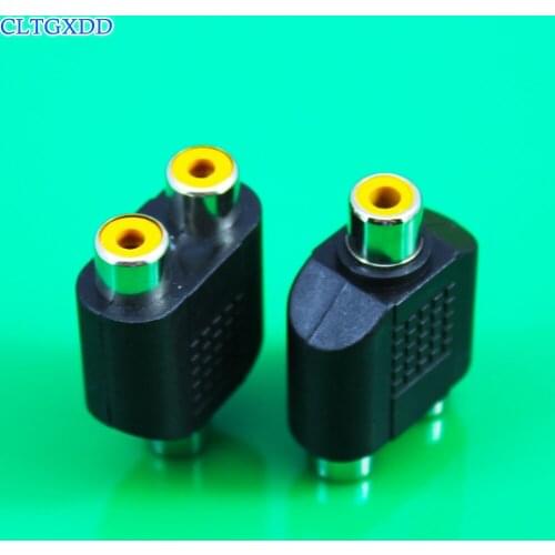 Cltgxdd RCA Female to Dual Female Adapter 1 to 2 RCA Y Splitter Audio Converter AV Connector