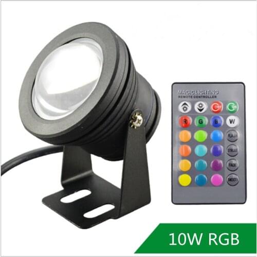10W underwater lights RGB underwater lawn LED super large bulls eye lights highlight flash eagle eye lights retrofitted