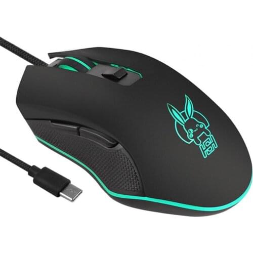 Professional office wired mouse sensitive plug and play ergonomic Type-C 3200DPI desktop mouse, suitable for MacBook Pro matte