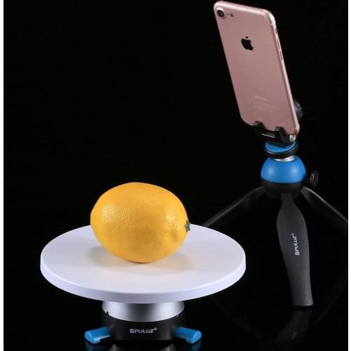 PULUZ 1/4 Screw interface Round Tray Compatible Electronic 360 Degree Rotation Panoramic Photography Tray 18cm Tripod Head Plate