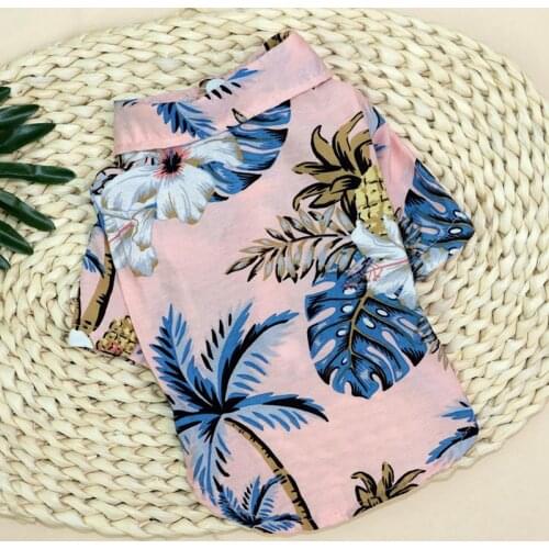 Dog Shirts Clothes Printed Summer Beach Coat Vest Pet Clothing Floral Shirt Hawaiian For Small Large Cat Dog Chihuahua #2