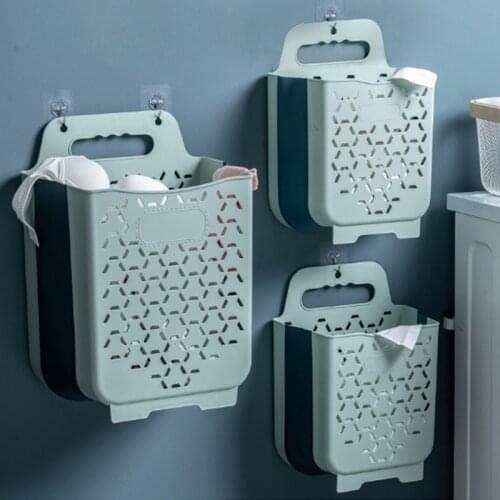 Folding Dirty Clothes Basket Wall Mounted Clothes Storage Basket Toilet Changing Clothes Storage Basket Bathroom Laundry Basket