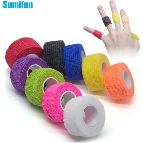 Sumifun 8Pcs Self Adhesive Bandage Non Woven Cohesive 2.5*450cm Sports Protective Stretch Plaster D1064