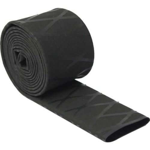 1M*30MM Waterproof Non Slip Textured Heat Shrink Tubing for Fishing Rod Handle Grip Cover Pole Black
