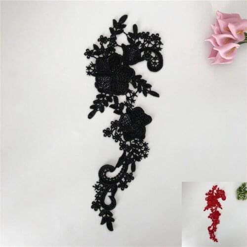 High quality Polyester Hollow Collar Lace Craft Material Dress Gorgeous DIY for Sewing Application Dress Embroidered Fabric