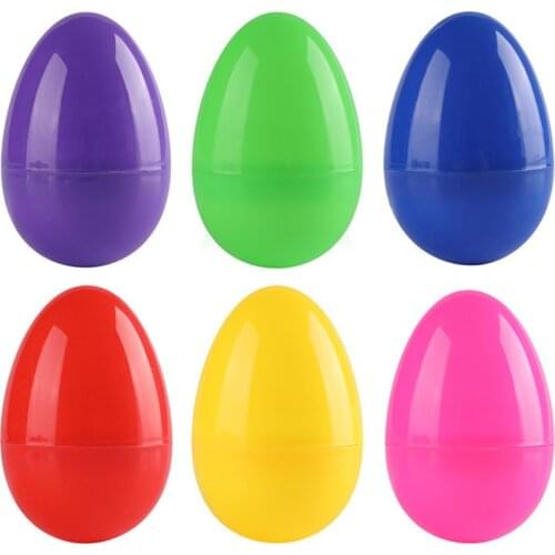 12pcs Colorful Easter Eggs Childrens Handmade Diy Plastic Egg Shell RERI889