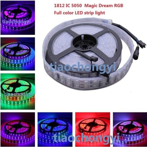 1812 IC 5050 12V 5M 600LED Magic Dream RGB Full color Double row LED strip