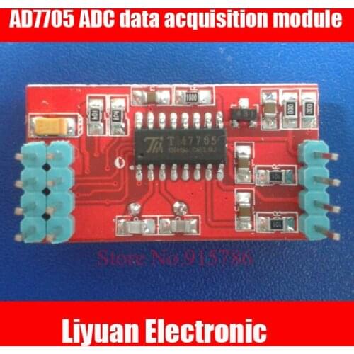 2pcs AD7705 dual 16-bit ADC data acquisition module / input gain programmable SPI interface module TM7705