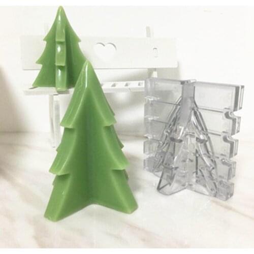 3D Handcraft Molds For Candles Christmas Tree Design Candle Mold Creative DIY Mould For Candle Making Soap Durable Handmade Tool