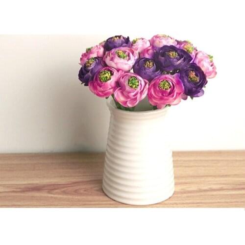 9pcs/lot simulation peony Flowers Bouquet Artificial Silk Flowers Real Touch fake bouquet for Wedding Home Decoration wreath