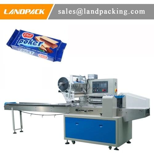 Tray Wafer biscuit horizontal flow wrap machine tray food packing machine Discounted prices