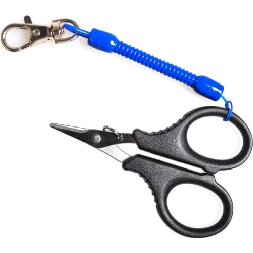 Black Small Fishing Scissors Stainless Steel Portable Light Weight Line Cutter Cutting Fishing Tool Fishing Tackle Fishing Tools