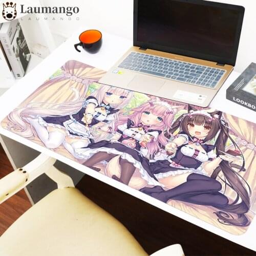 Mouse Gamer Long Pc Mouse Pad Kawaii Mousepad Anime Mat Nekopara Deskmat Big Mousepepad Office Keyboard Gaming Accessories